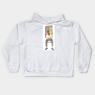 Gentleman's Pose 2 - full scale Kids Hoodie